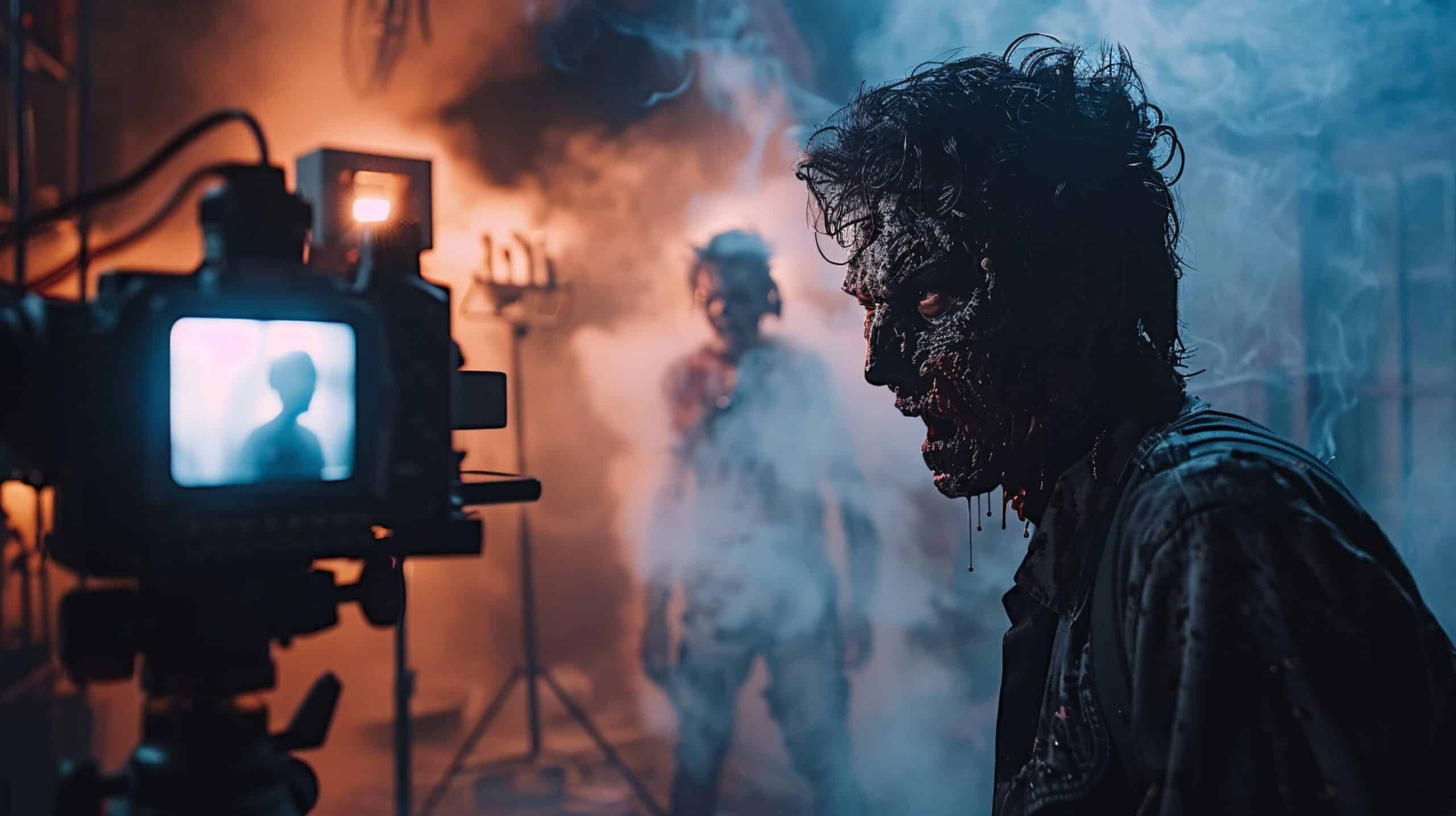 behind the scenes of a zombie film 